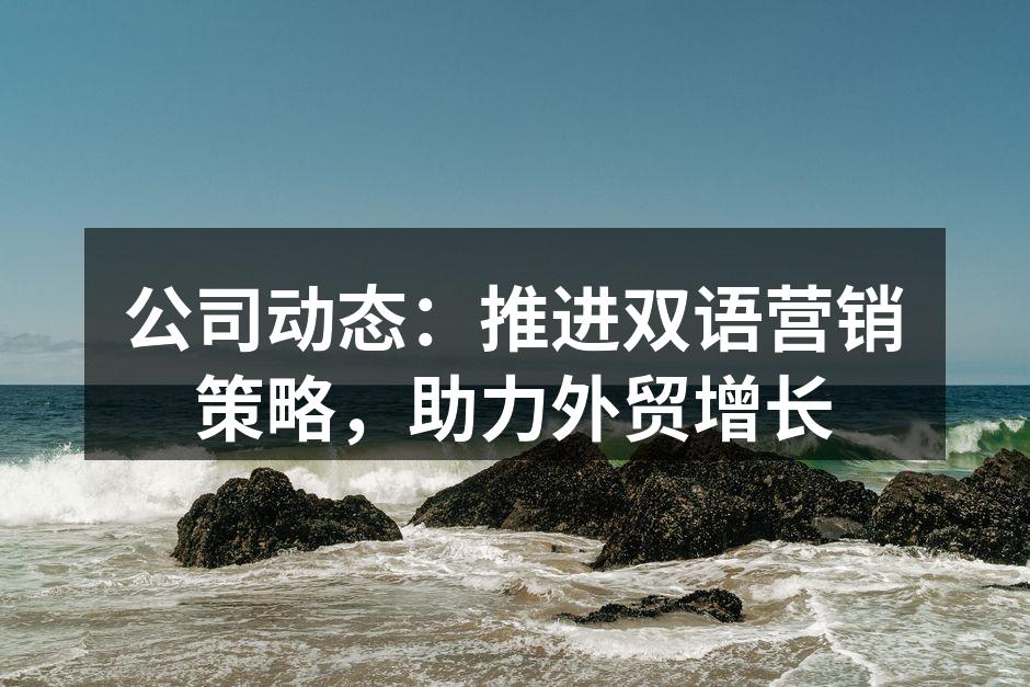 公司动态：推进双语营销策略，助力外贸增长